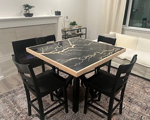 Lightning/lichtenberg Bar Height Table - Etsy