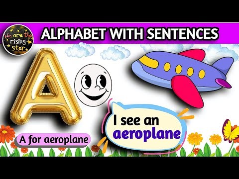 ABCD | Alphabet with Sentences | First sentences for kids | A to Z words | WATRstar