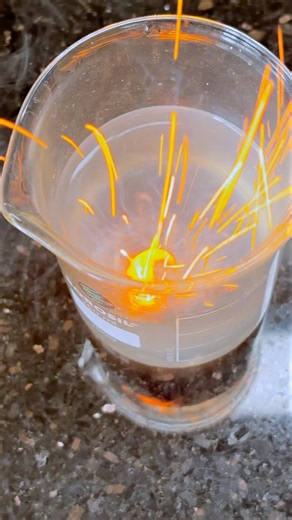 Sodium + Water = EXPLOSION! 💥🧪 #science #sodium #chemistry