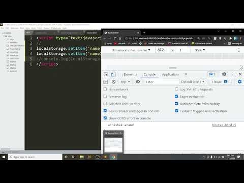 Local storage in javascript