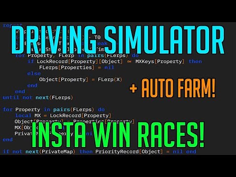 DRIVING SIMULATOR | HACK/SCRIPT | AUTO FARM , INSTA WIN RACES!