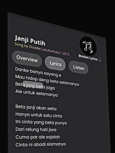 Janji Putih #brokenlyrics #lyrics #song #janjiputih