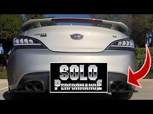 Genesis Coupe gets solo performance exhaust, Before/After