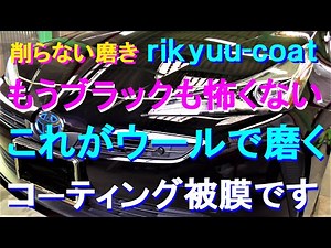 №202【もうブラック磨きは怖くない】ウールバフの摩擦でコーティング被膜を形成する画期的な磨き＆コーティング施工の模様をお見せ致します（プリウス／ブラックマイカ／樹脂パーツ編）