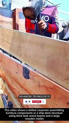 Master Craftsmanship: Assembling Teak Wood Structures with Traditional Joinery !! #innovation #tool