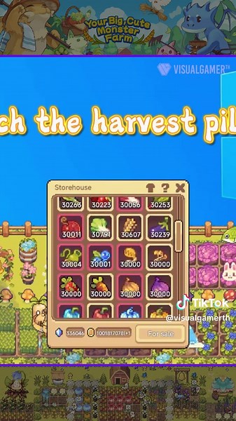 เกมปลูกผักและเลี้ยงมอนสเตอร์ใน Your Big, Cute Monster Farm