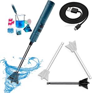 Epoxy Mixer Resin Mixer, Mixer for Resin, Rechargeable Electric Handheld Epoxy Mixer for Minimizing Bubbles, Resin Stirrer for Epoxy, Resin, Epoxy Resin Mixer Pro(Included 4 Pcs Paddles)