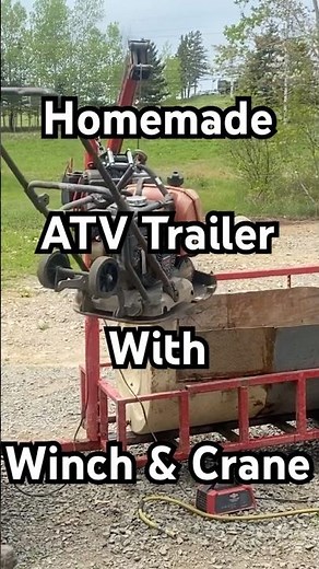 Homemade ATV LOG TRAILER WITH CRANE makes life easy!