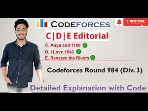 Codeforces Round 984 (Div. 3) | C | D | E | Editorials | Detailed Explanation with Code.