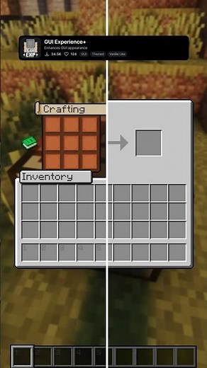 Best Minecraft Enhances GUI Resource Pack: GUI Experience+ #minecraft #shorts #mc