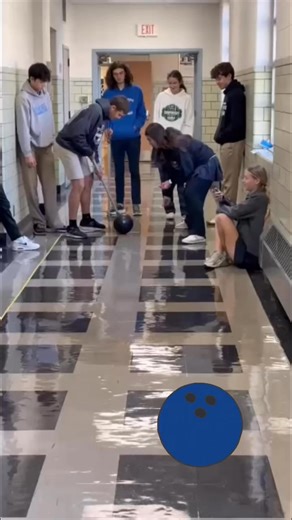 4.2K views · 20 reactions | More bowling fun for our STEM students.  They hit a bowling ball consistently with a stick to represent applying a force. They analyzed the data and found that it was accelerating because the ball went further each time increment. This illustrates Newton second law - force equals mass times acceleration. | Villa Madonna Academy High School/Junior High | Facebook