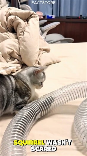 Squirrel Beats Cat to Win the Ultimate Prize#shorts #viral