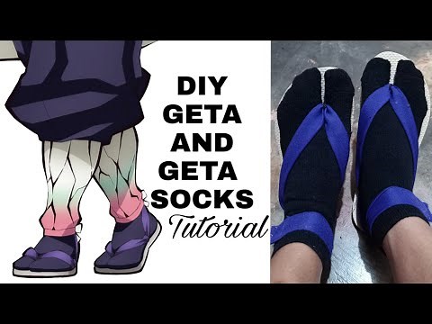 DIY Geta and Geta Socks Tutorial for Cosplay | Kimetsu no Yaiba Cosplay
