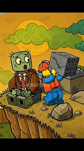 Plants vs Zombies: lego #pvz #funny #animation #shorts