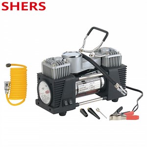 [Hot Item] Double-Cylinder High-Power 12V Tire Inflator Mini Air Compressor