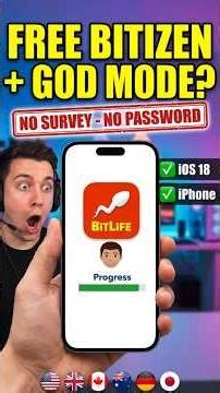 BitLife Free Bitizen + God Mode iPhone iOS 18 (NO Survey, NO Password, REAL METHOD 2026)