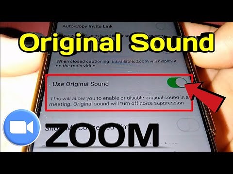 How to Enable or Disable Original Sound in Zoom Meeting