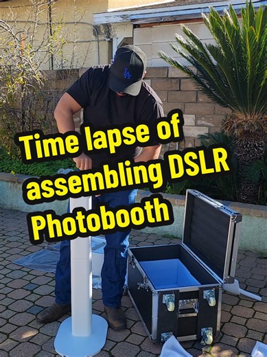 DSLR Photobooth assembly, very easy and quick to build! Not every video is a hit 😓 #dslrphotobooth #photoboothowner #photoboothbusniess #photobooth #howtostartphotoboothbusiness