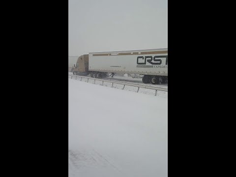 I-80 Wyoming massive car pile up. April 2015