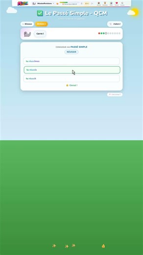 Le Passé Simple - QCM - Jeu éducatif gratuit | Mission Révisions