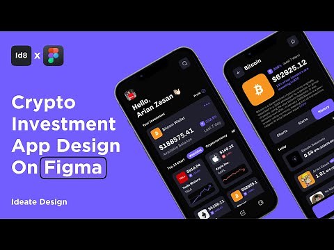 Crypto Investment App Design in figma - Wireframe/UI/UX Design