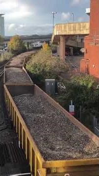 Class 70 thrash and deafening wagon **squeal** at Poole Level Crossing. Plus one on the back too:-))