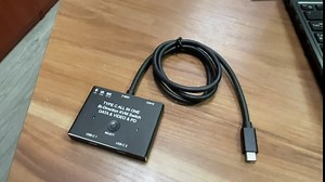 Cablecc USB-C Type-C Bi-Direction Switch MST 1 to 2 Hub Support Video Data PD 8K@30hz 100W 10Gbps with 50cm Cable
