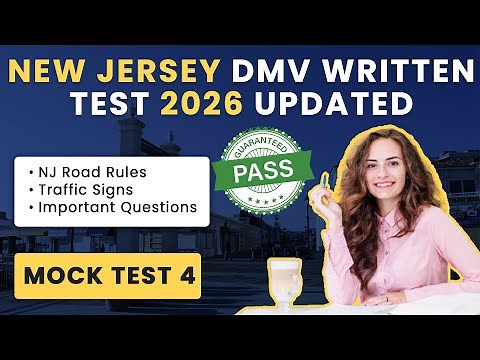 NJ DMV Written Test 2026 – Mock Test 4 | 50 Real Questions from NJ Driver’s Manual