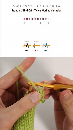 16 Bind-Offs with a Crochet Hook : Standard Bind Off (Twice-Worked Variation) #Shorts