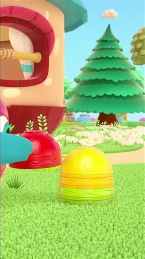 Hop dan Peck Membuat Piramida dari Bola Warna-warni | Kartun dengan Mainan Anak