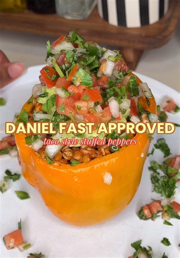 Taco Style Stuffed Peppers for Daniel Fast