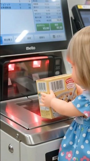 I want to scan items at the self-checkout. #CuteMell-chan #Shopping #Self-Checkout