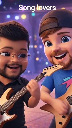 🎸 Mini Me vs Mr Beast 😱 Kids Guitar Battle | Super Fun Short#Shorts #MrBeast #GuitarKids #CuteKids