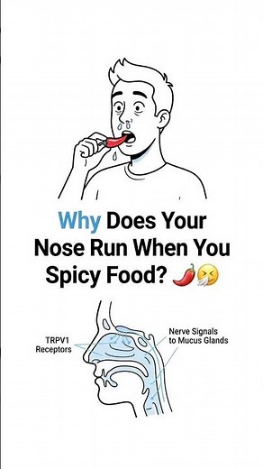 Why Does Your Nose Run When You Eat Spicy Food? 🌶️🤧 #bodyhacks