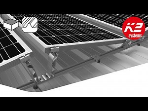 K2 BasicRail PV-Montagesystem mit Dome 6 Modulaufständerung