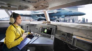 Life Inside Tiny Control Room on Aircraft Carrier Launching Millions $ Jets