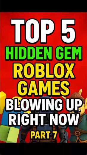 TOP 5 HIDDEN GEM ROBLOX GAMES BLOWING UP RIGHT NOW - PART 7