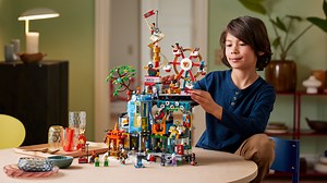 Three LEGO Monkie Kid sets join up to form huge city diorama