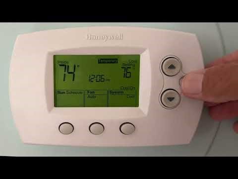 How to override programing on Honeywell Thermostat