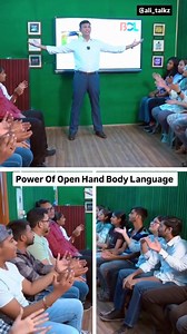Power Of Open Hand Body Language Akhtar Khan #communicationskills #presentationskillstraining #presentationskills #bodylanguagecoach #bodylanguage #bodylanguagefacts #professionalbodylanguage #publicspeaking #professionaletiquette #corporatetraining #alitalkz #alitalks | Akhtar Khan