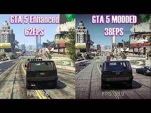 GTA 5 Enhanced vs GTA 5 Legacy Modded (NVE) Graphics Side By Side Benchmark 2025!