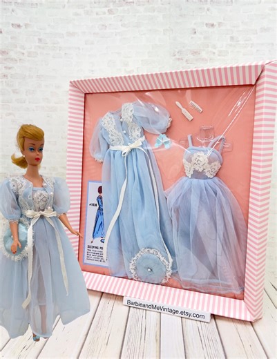 Vintage Barbie# 1636” Sleeping Pretty” Blue Robe, Gown, Pillow,shoes,used, No Doll, Read - Etsy
