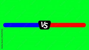 match versus title, animation, green screen background