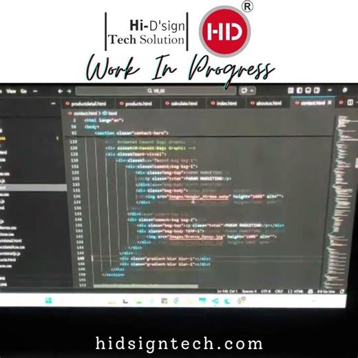 Coding a Custom Website: Behind the Scenes at Hi-D'Sign Tech Solution 💻Hi Design tech