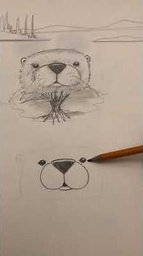 Jennah Fox-directed draw of a sea otter (easy)