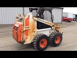 Bobcat 843 B Skid Steer 4 Cylinder Isuzu Diesel Engine Hydrostatic Lever Steer Control Auxiliary Hy