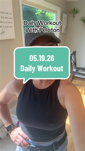 05.19.26 Daily Workout with @Peloton 🚶🏻‍♀️🏋🏻‍♀️ Got that movement in early and now I have the rest of my day to be productive! #peloton #lowimpactworkout #fitmom #momsover40 #hotgirlwalk