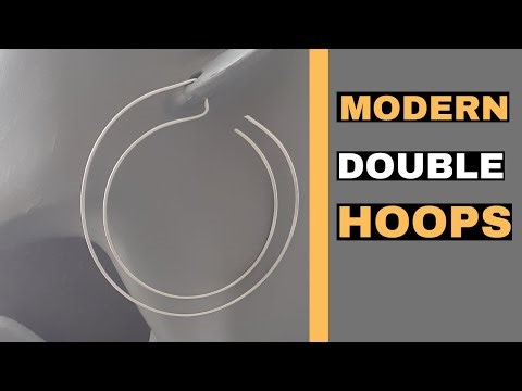 Abstract Open Double Hoop Earrings | Minimal Wire Hoop Design Tutorial