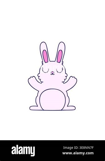 blinking radial lines animation of hand drawn quirky rabbit Stock Video Footage - Alamy