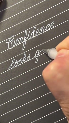 Relaxing White Ink Quote Writing I Handwriting tutorial #shorts #handwriting